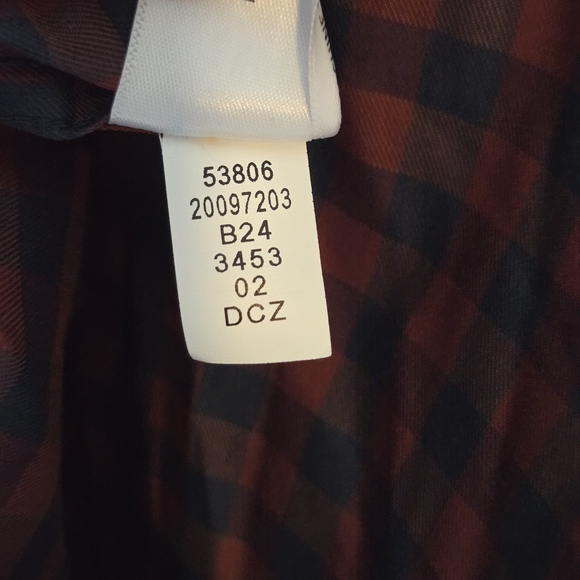 Duluth Trading Shirt Mens XL Tall, Red Blue Plaid Flannel, Button Down Untucked - Picture 13 of 14